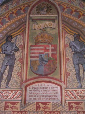 Interior wall at St Mathais Church.